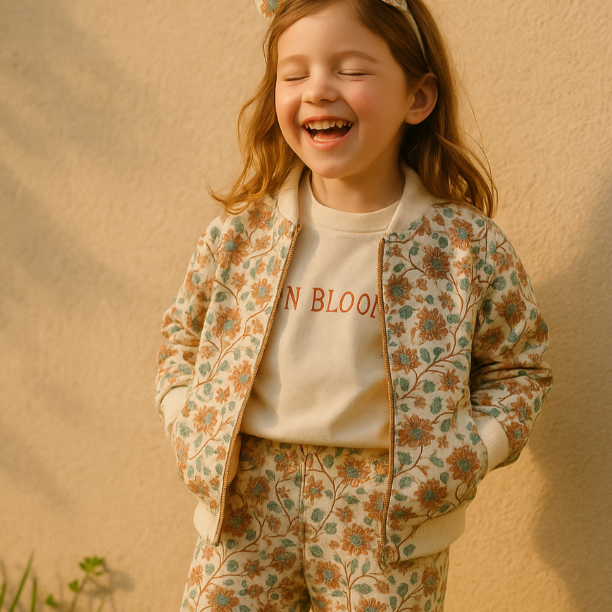 Tracksuit Jacket  | Organic Cotton Jersey  - In Bloom