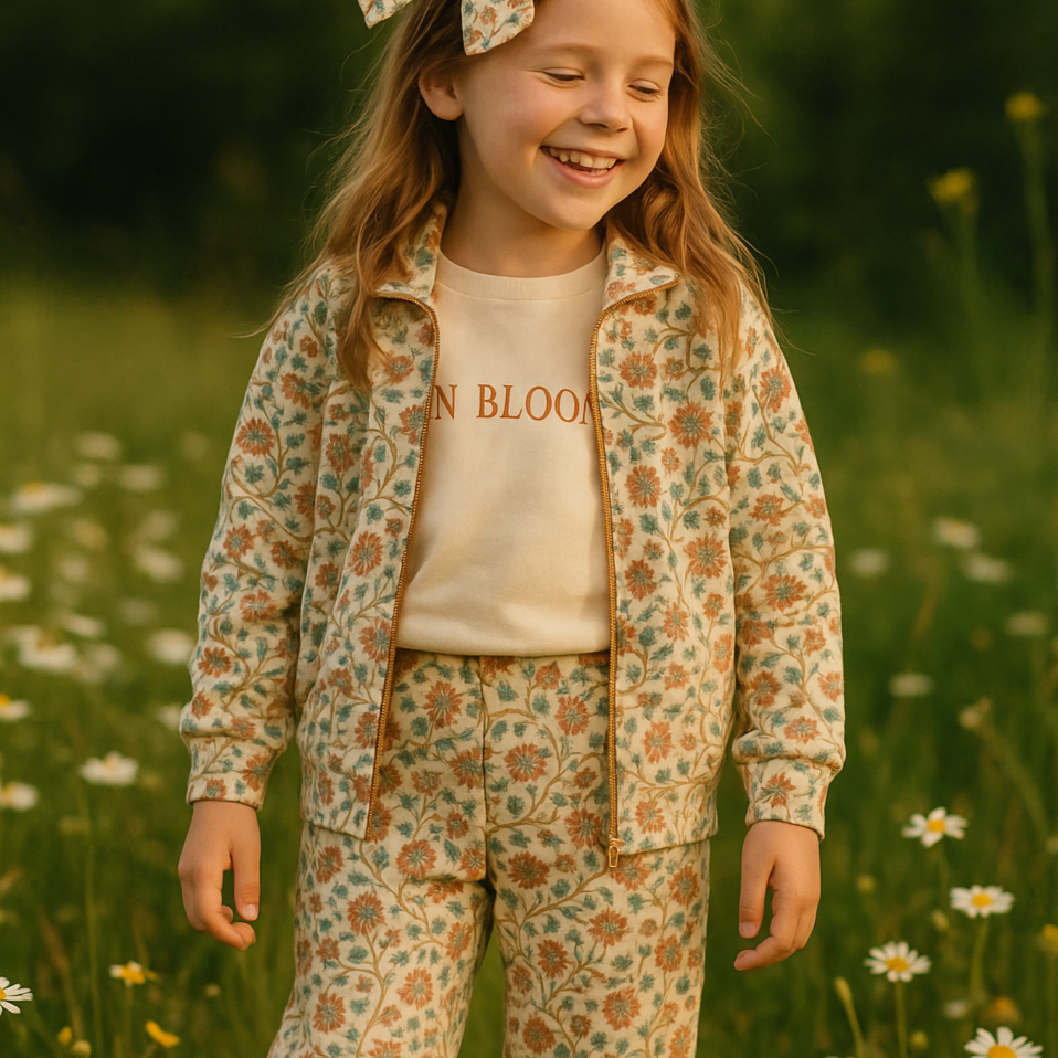 Tracksuit Jacket  | Organic Cotton Jersey  - In Bloom
