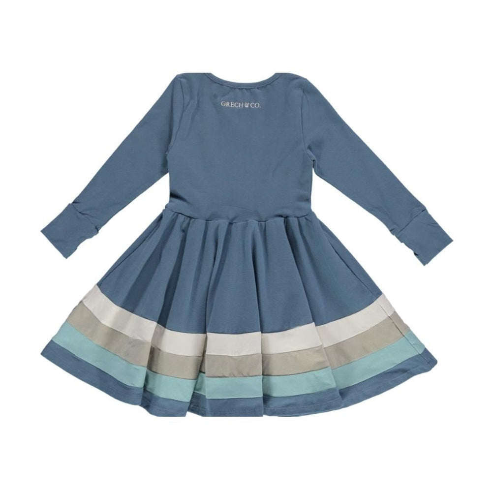 GRECH & CO. Long Sleeve Twirl Dress | Ombre Clothing Desert Teal Ombre