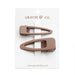 GRECH & CO. Matte Clips Set of 2 Hair clips Burlwood