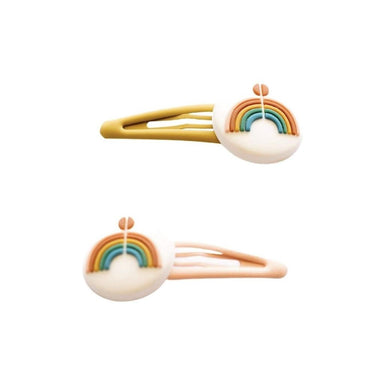 GRECH & CO. Minimalist Snap Clips Set of 2 Hair clips Rainbow