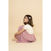 GRECH & CO. Open Heart Twirl Dress | GOTS Clothing Creamy White, Mauve Rose