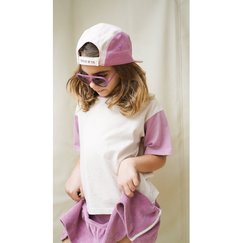 GRECH & CO. Oversized T-Shirt | GOTS Clothing Creamy White, Mauve Rose