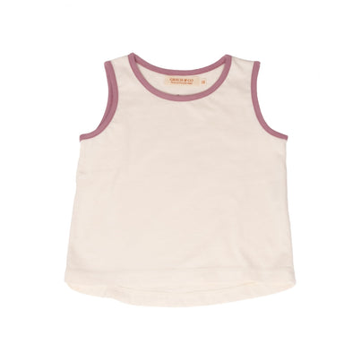 GRECH & CO. Oversized Tank Top | GOTS Clothing Creamy White, Mauve Rose