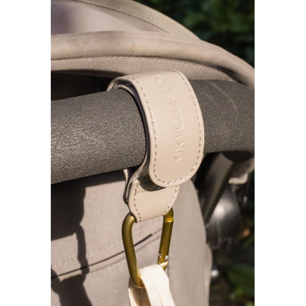 GRECH & CO. PU Stroller Strap set of 2 Baby Essentials Fog