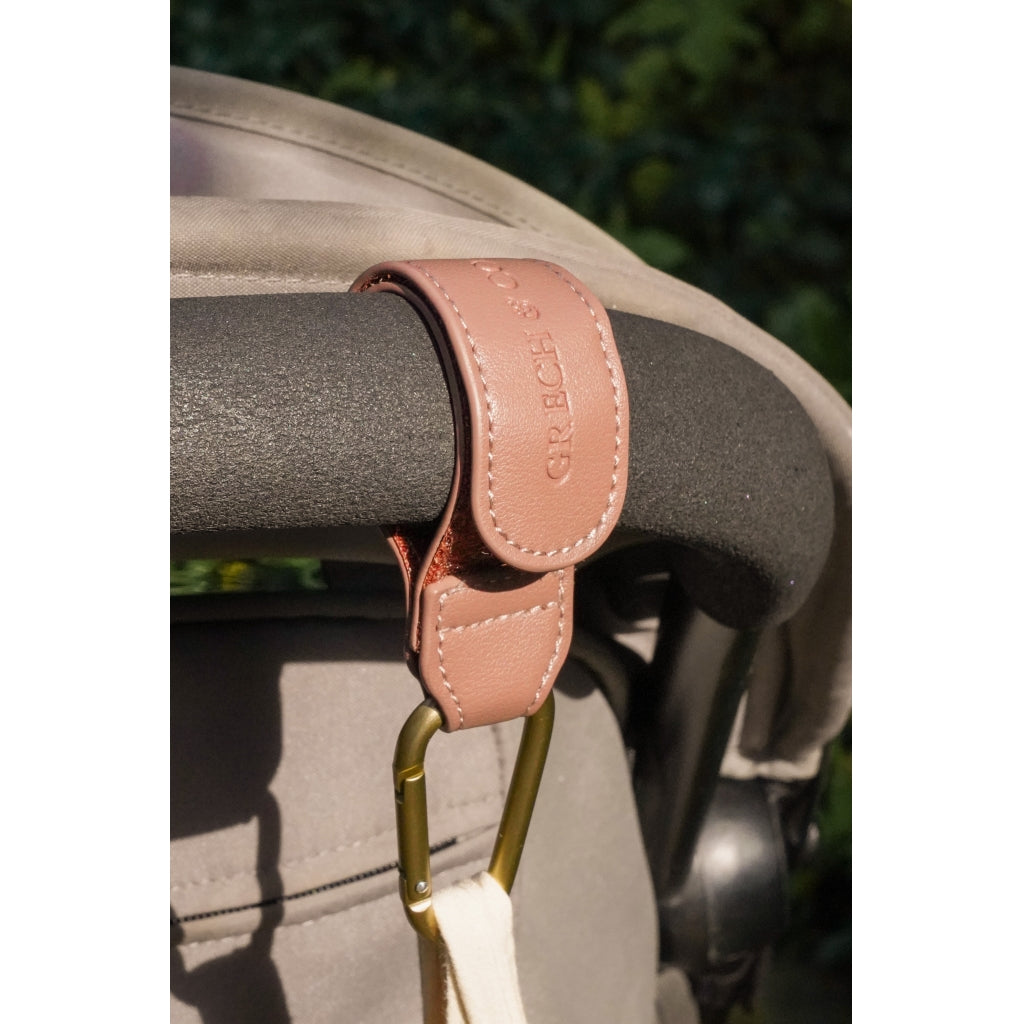 GRECH & CO. PU Stroller Strap set of 2 Baby Essentials Heather Rose