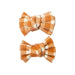 GRECH & CO. Pigtail Bow Hair Clips set of 2 Hair accessories Sienna Gingham