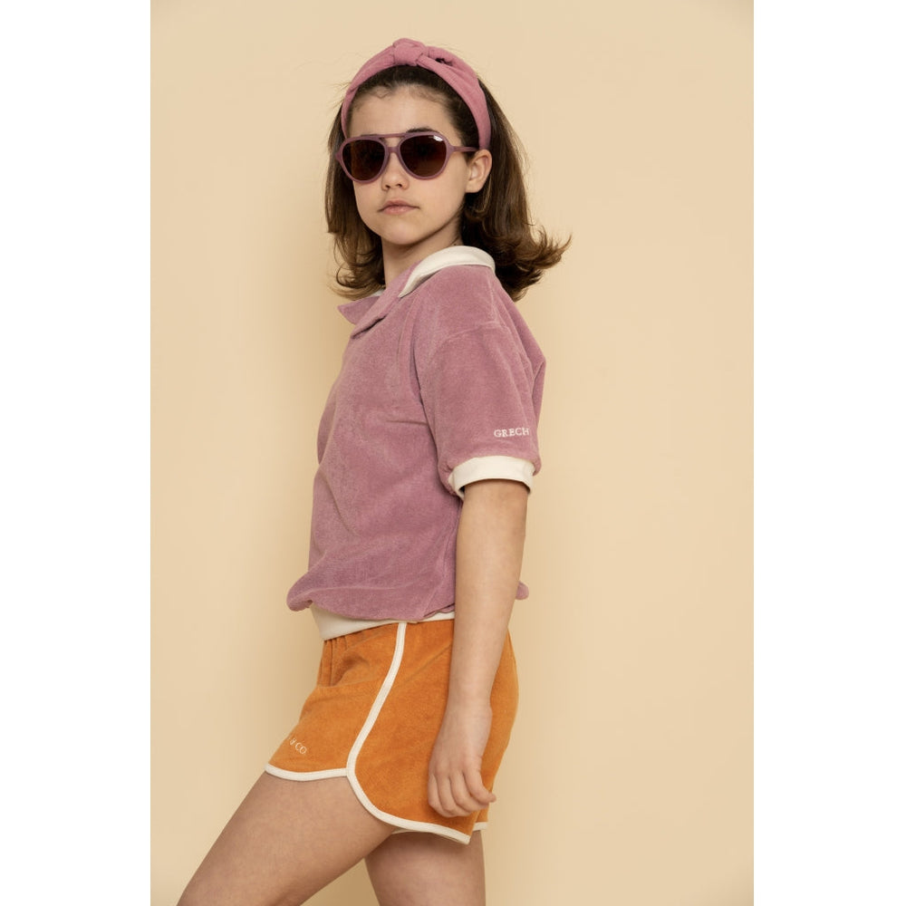 GRECH & CO. Retro Collared Shirt | GOTS Clothing Mauve Rose