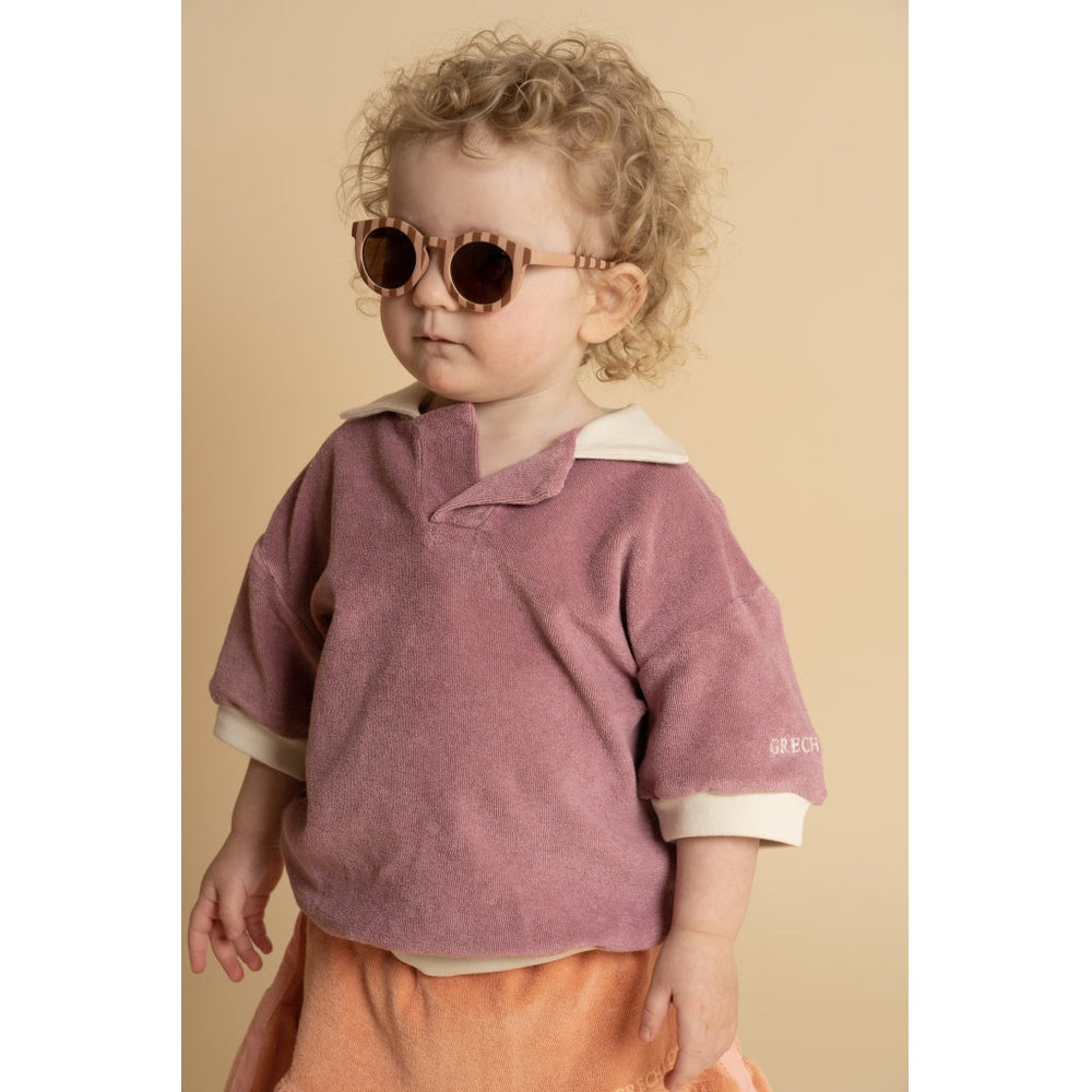 GRECH & CO. Retro Collared Shirt | GOTS Clothing Mauve Rose