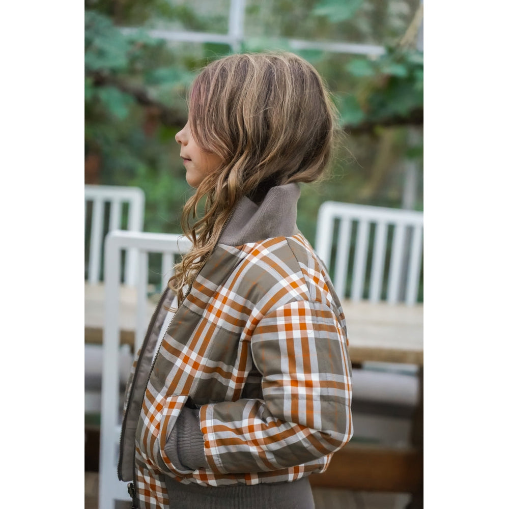GRECH & CO. Reversible Bomber Jacket Clothing Fog + Storm Plaid