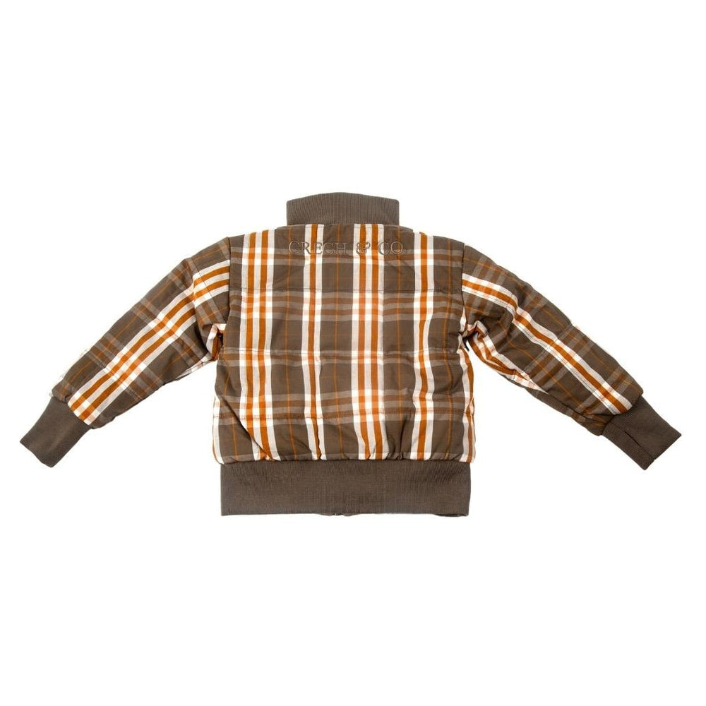 GRECH & CO. Reversible Bomber Jacket Clothing Fog + Storm Plaid