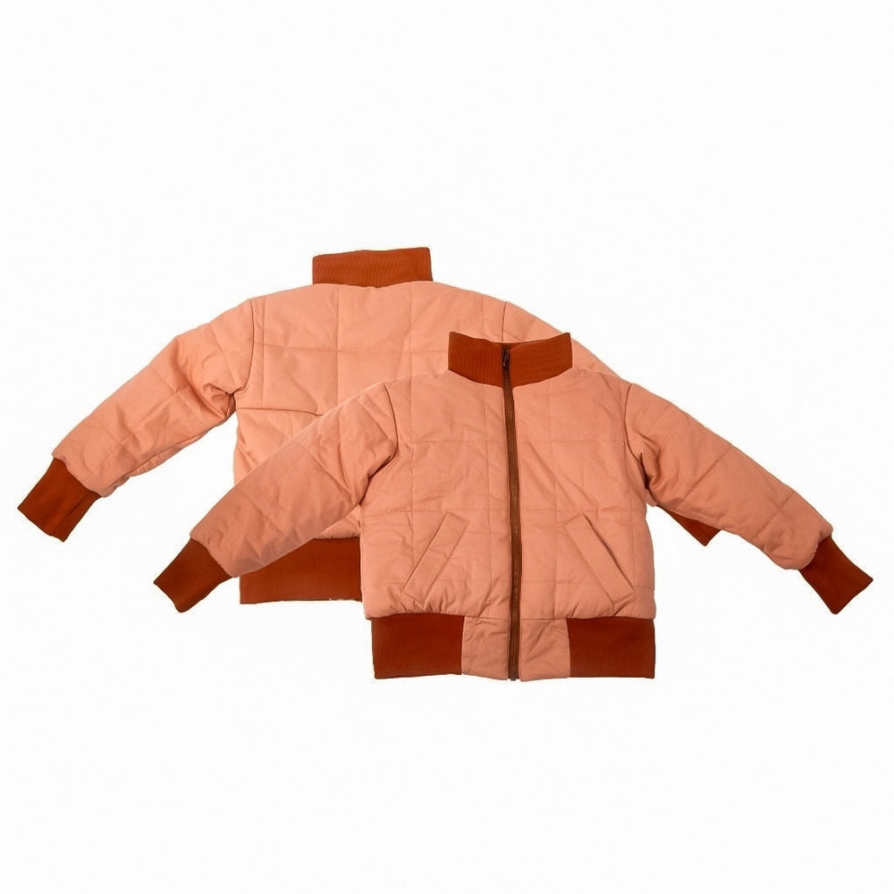GRECH & CO. Reversible Bomber Jacket Clothing Sunset + Sunset Gingham