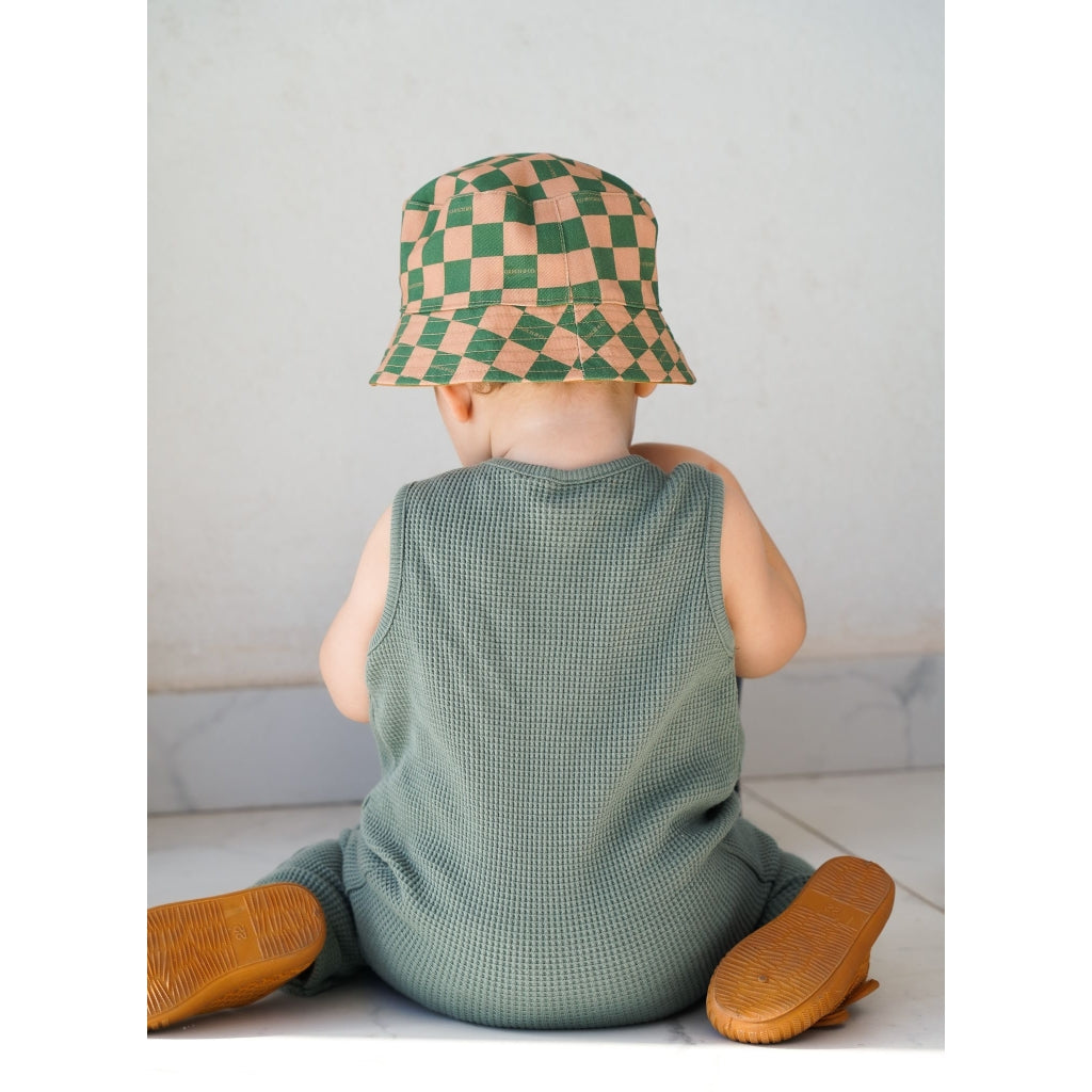 STOCK GCO2052 | Reversible Bucket Hat - Checks  Sunset  + Orchard