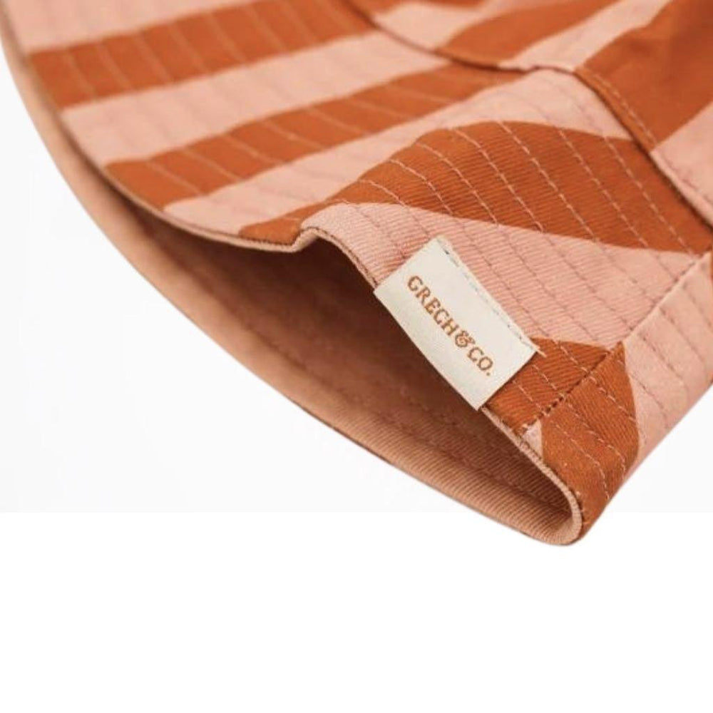 GRECH & CO. Reversible Bucket Hat Hats Stripes Sunset + Tierra