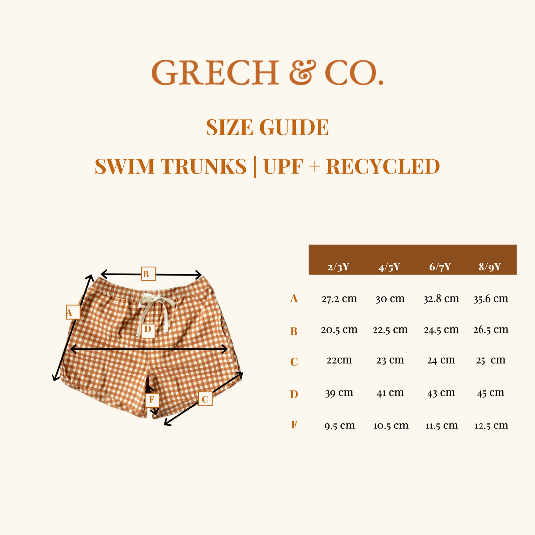 Swim Trunks | UPF + Recycled - Fern Plaid