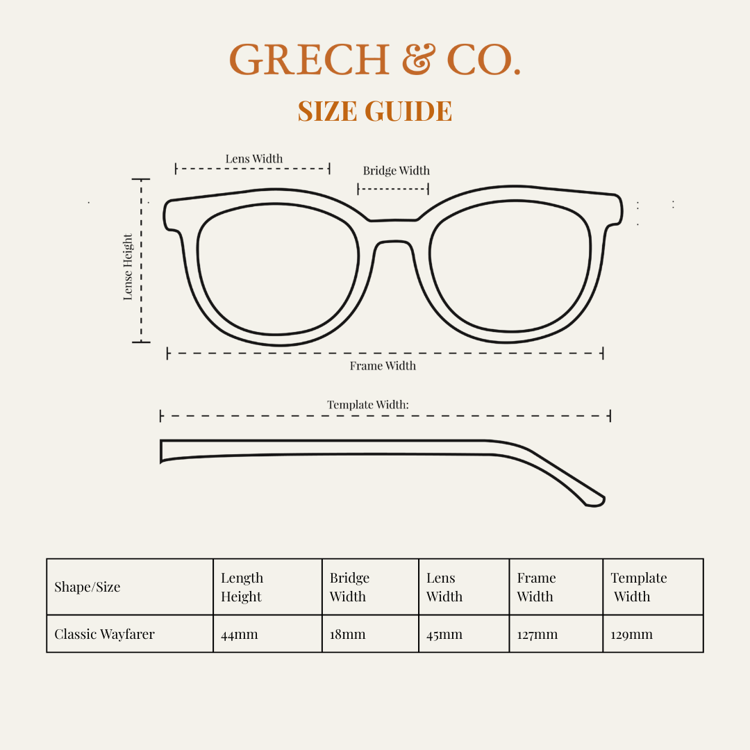 Original Wayfarer Wayfarer Sunglasses Size Chart Ray-Ban RB2140