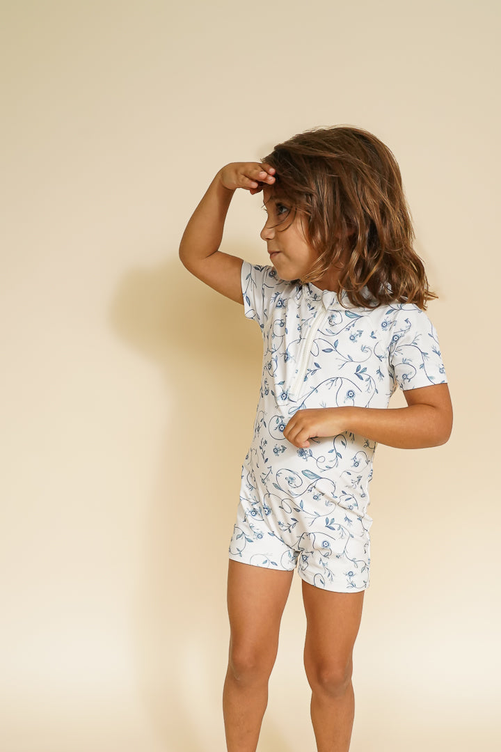 Short Sleeve Rashguard Swimsuit | Lille Cottage Club