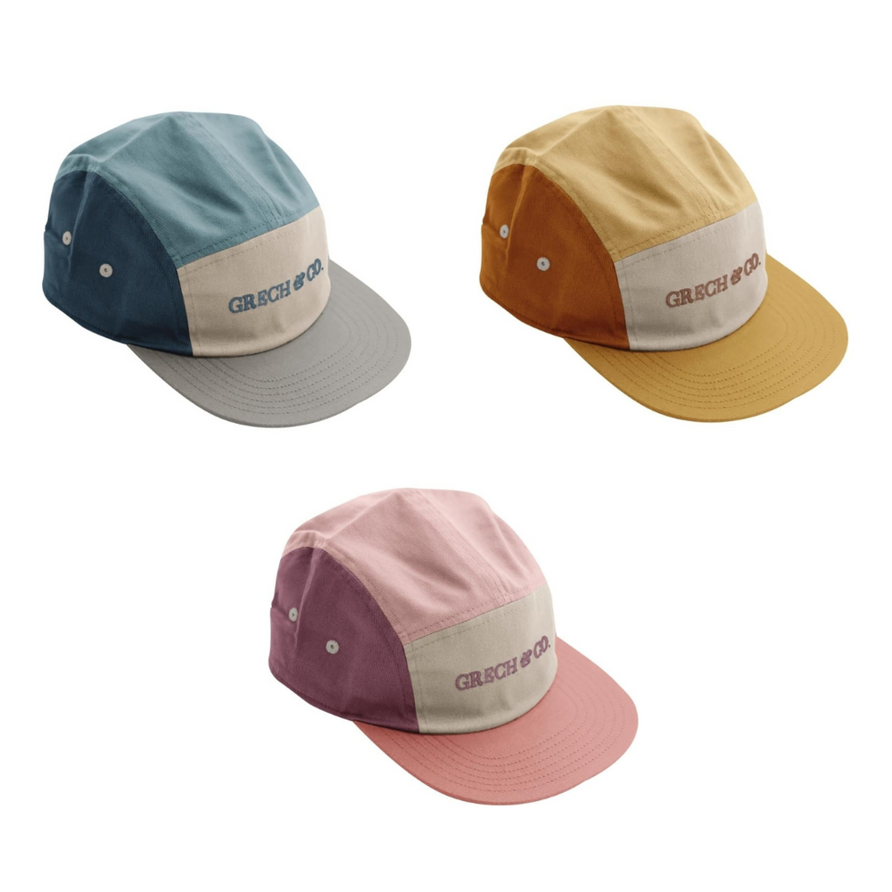 5 Panel Hat | Anti UV GOTS - Sky Blue + Desert Teal