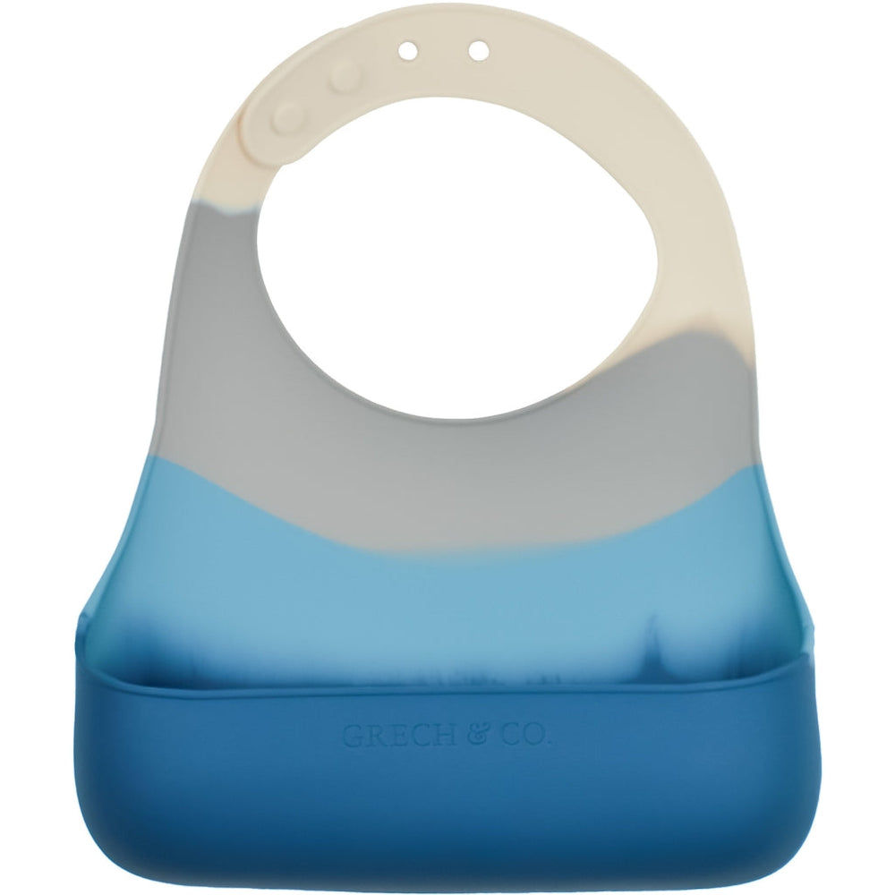 GRECH & CO. Silicone Bib | Color Splash Collection Bib Desert Teal Ombre
