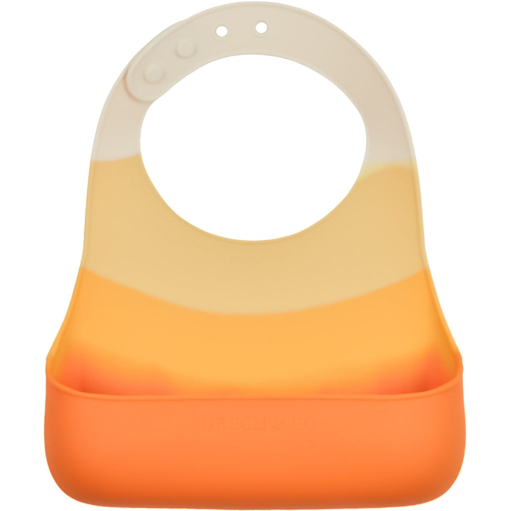 GRECH & CO. Silicone Bib | Color Splash Collection Bib Sienna Ombre