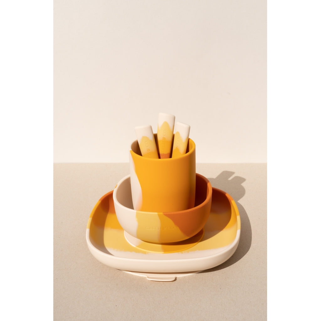 GRECH & CO. Silicone Cup Set of 2 | Color Splash Collection Tableware Sienna Ombre