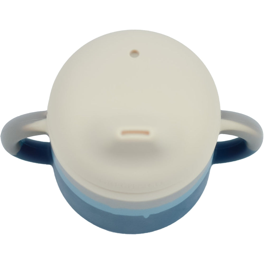GRECH & CO. Silicone Sippy Cup | Color Splash Collection Tableware Desert Teal Ombre