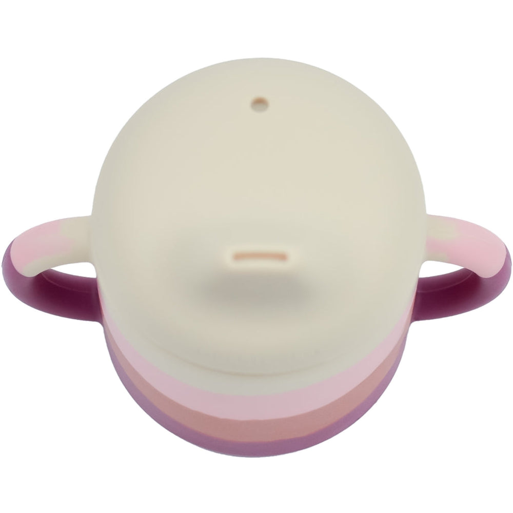 GRECH & CO. Silicone Sippy Cup | Color Splash Collection Tableware Mauve Rose Ombre