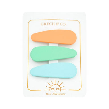 GRECH & CO. Snap Clip set of 3 Hair clips Melon, Jade, Aqua