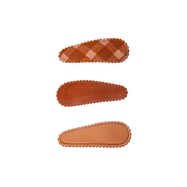GRECH & CO. Snap Clips Combi set of 3 Hair accessories Sunset Gingham