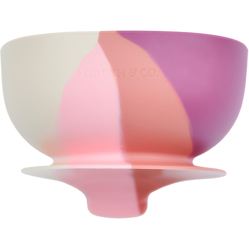 GRECH & CO. Suction Silicone Bowl | Color Splash Collection Tableware Mauve Rose Ombre