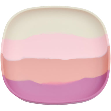 GRECH & CO. Suction Silicone Plate | Color Splash Collection Tableware Mauve Rose Ombre
