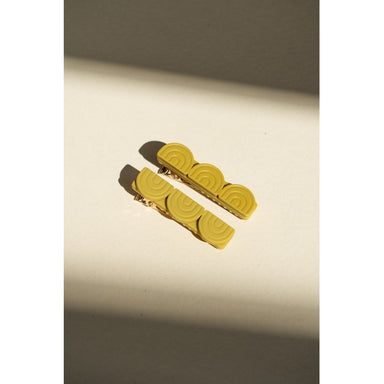 GRECH & CO. Tri Rainbow Bar | Hair Clips Set of 2 Hair clips Chartreuse