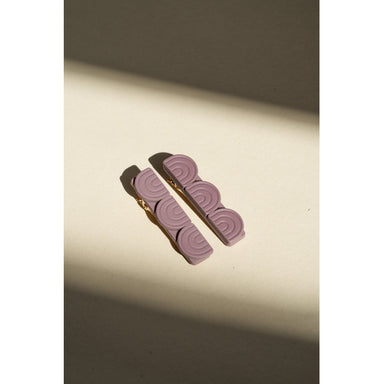 GRECH & CO. Tri Rainbow Bar | Hair Clips Set of 2 Hair clips Mauve Rose