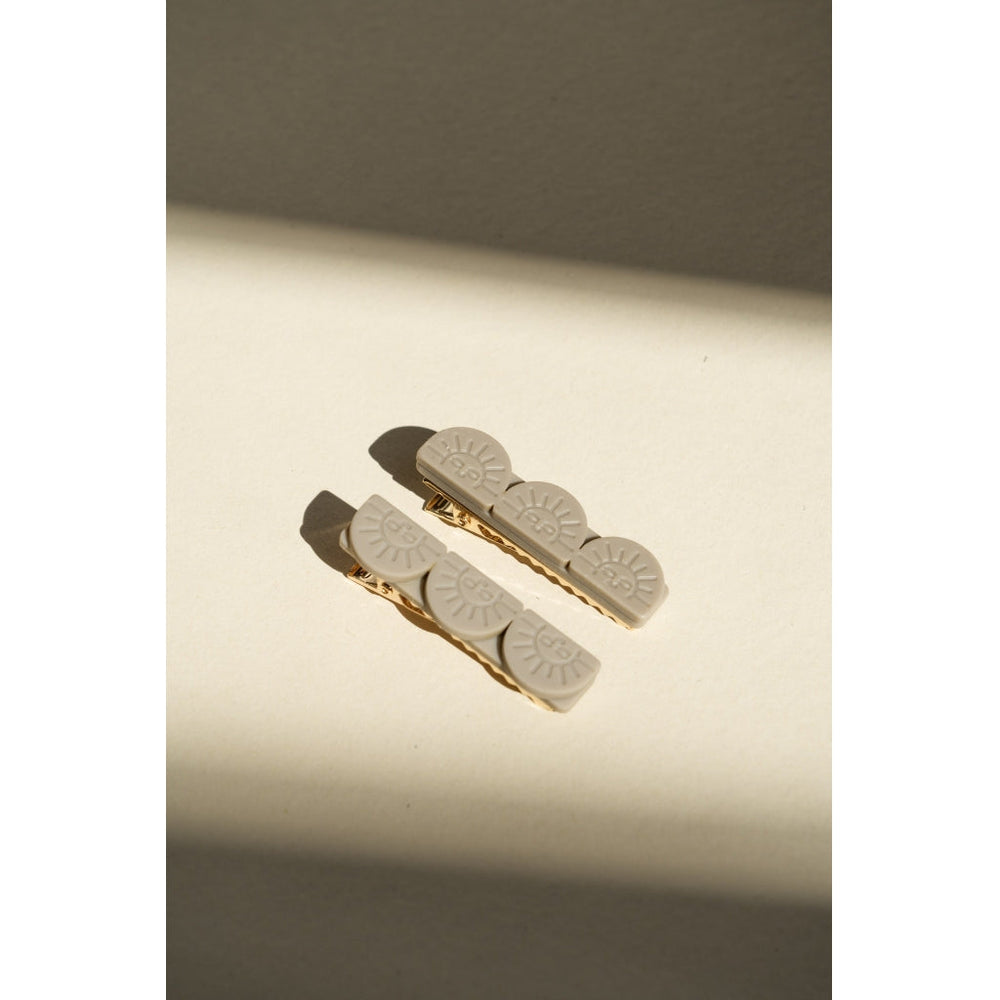 GRECH & CO. Tri Sun Bar | Hair Clips Set of 2 Hair clips Fog