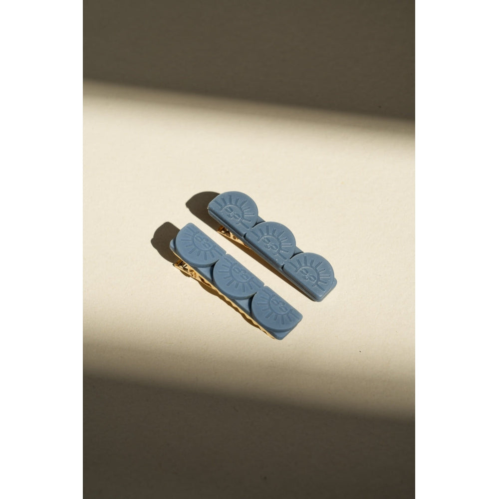 GRECH & CO. Tri Sun Bar | Hair Clips Set of 2 Hair clips Sky Blue