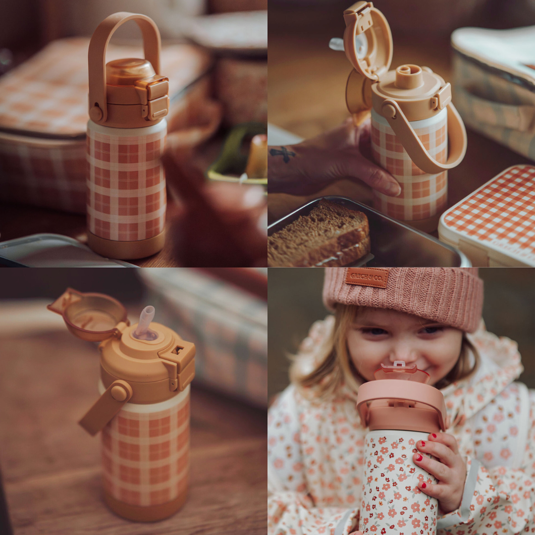 Sip + Chug 2 in 1 Thermo Water Bottle 12 oz. | Sienna Gingham