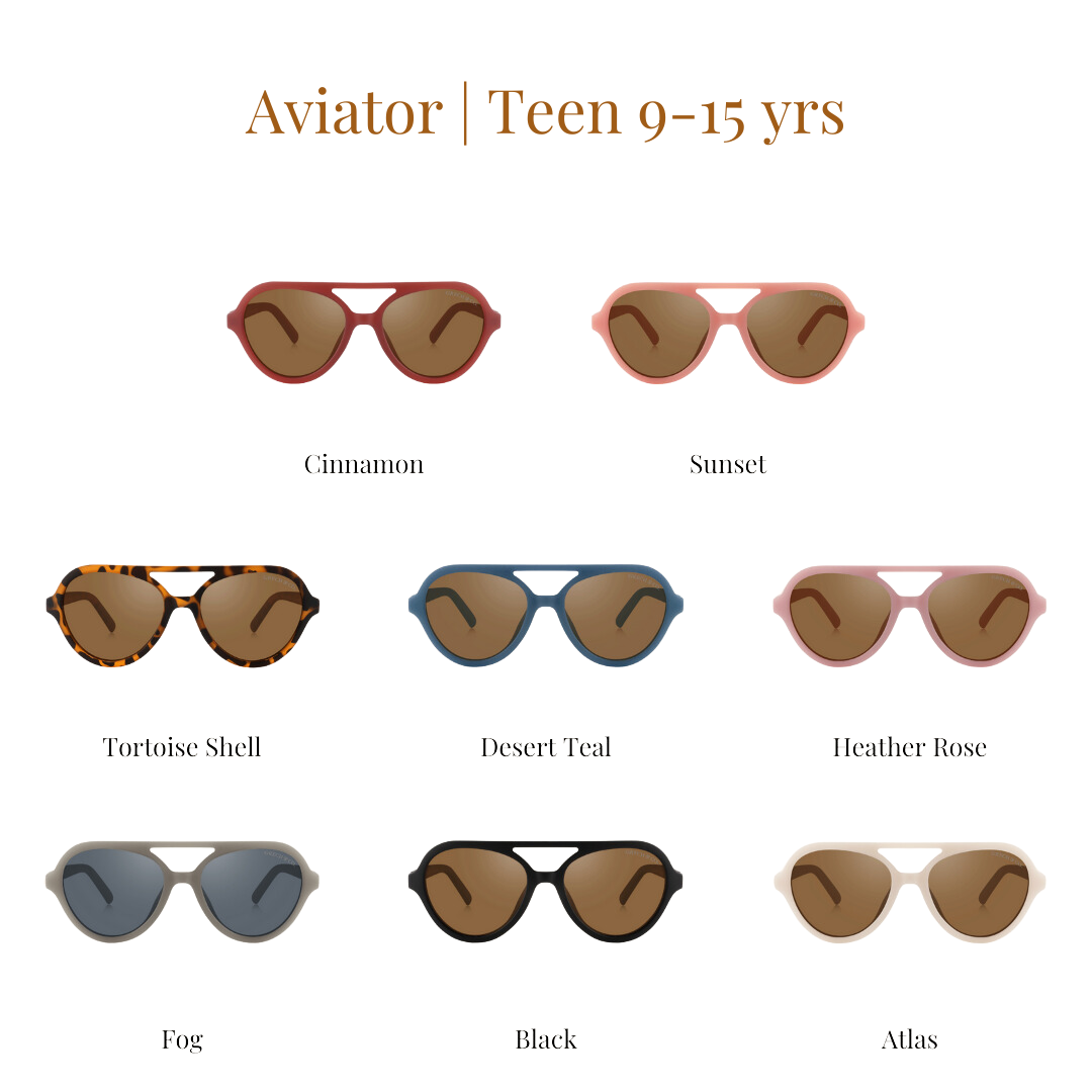 Aviator | Polarized Sunglasses | Teen | 9-14 Y | Desert Teal