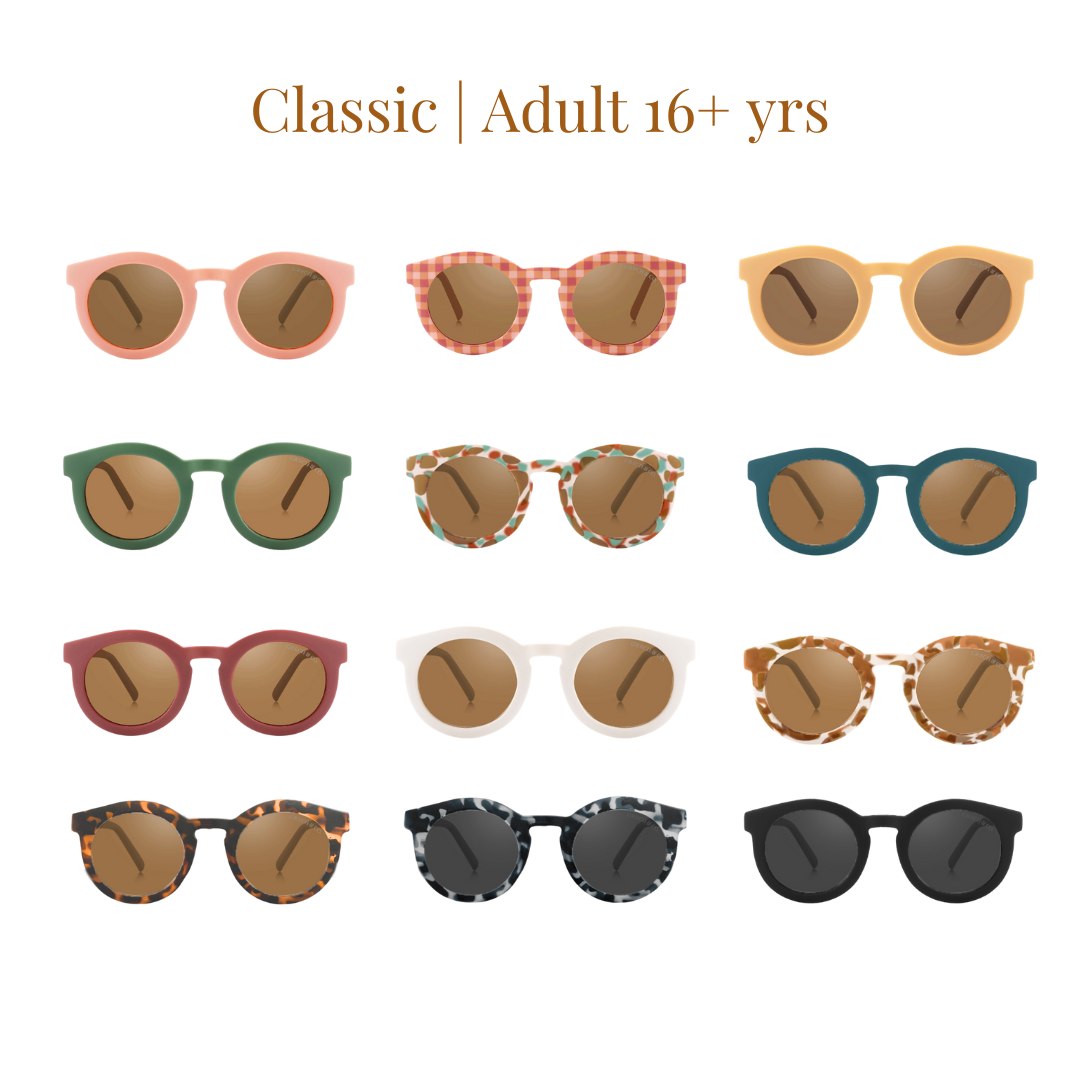 Classic | Sustainable Sunglasses | Plant-Based Bendable Polarized - Adult | 15+ Y | Black