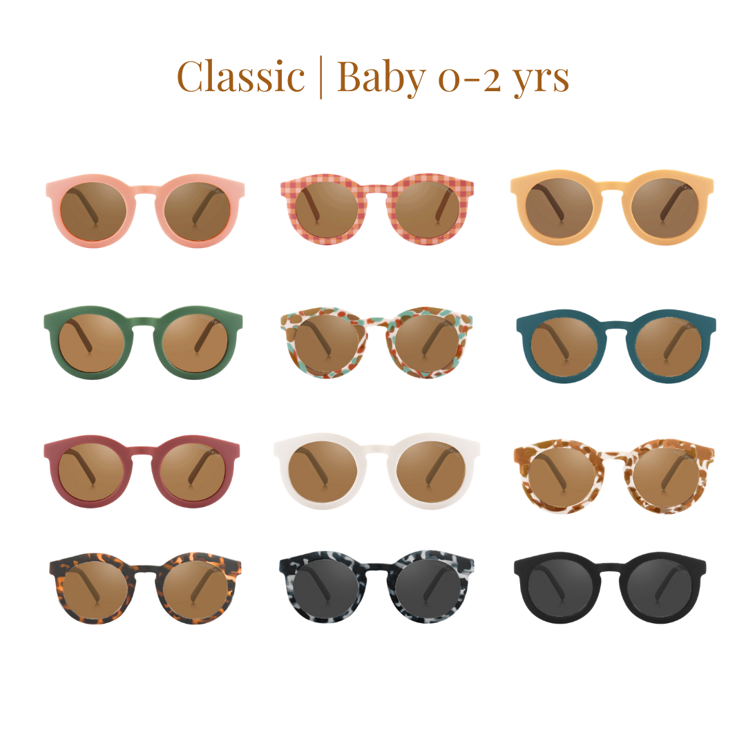 Classic | Sustainable Sunglasses | Plant-Based Bendable Polarized - Baby | 0-2 Y | Black