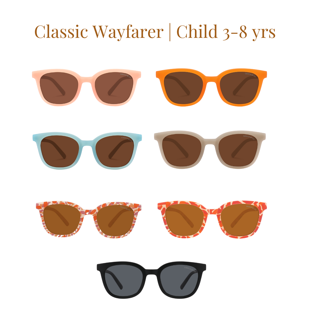 Classic Wayfarer Sustainable Sunglasses | Bio-Based · Bendable · Polarized | Child | 3-8 Y